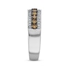 Thumbnail Image 3 of Previously Owned Brown & White Diamond Anniversary Band 3/4 ct tw Round-cut 14K White Gold