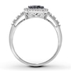 Thumbnail Image 2 of Previously Owned Black Diamond Ring Princess-Cut 10K White Gold