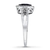 Thumbnail Image 3 of Previously Owned Black Diamond Ring Princess-Cut 10K White Gold