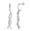 Thumbnail Image 1 of Previously Owned Diamond Dangle Earrings 1/6 ct tw 10K White Gold