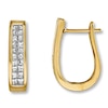 Thumbnail Image 1 of Previously Owned Diamond Hoop Earrings 1 ct tw 14K Yellow Gold