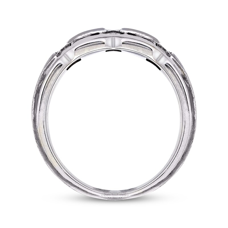 Main Image 3 of Previously Owned Men's Wedding Band 5/8 ct tw Square-cut Diamonds 14K White Gold Size 13.25