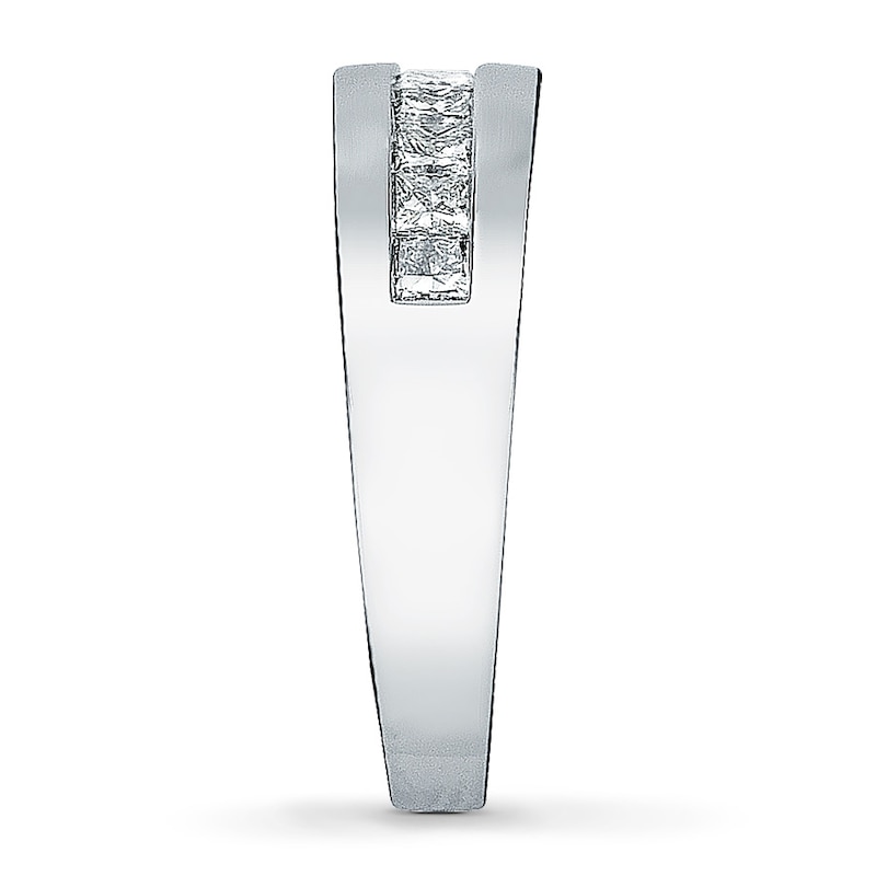 Main Image 3 of Previously Owned Men's Square-Cut Diamond Band 1 ct tw 14K White Gold