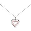 Thumbnail Image 1 of Previously Owned Diamond Heart Necklace 1/20 cttw 10K Two-Tone Gold