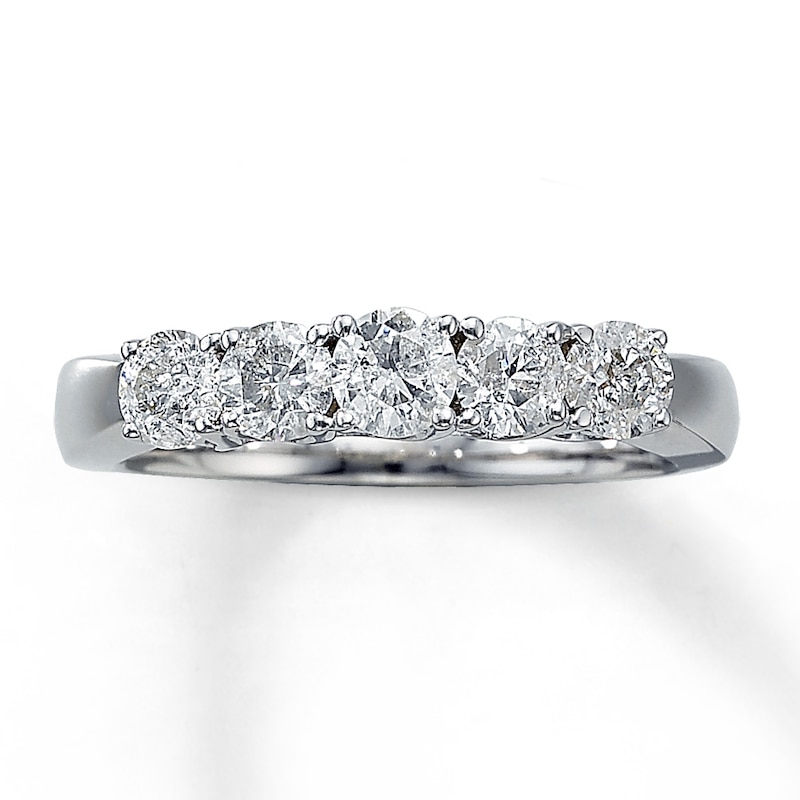 Main Image 1 of Previously Owned Diamond Anniversary Band 1 ct tw Round-cut 14K White Gold