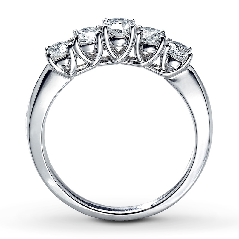 Main Image 2 of Previously Owned Diamond Anniversary Band 1 ct tw Round-cut 14K White Gold