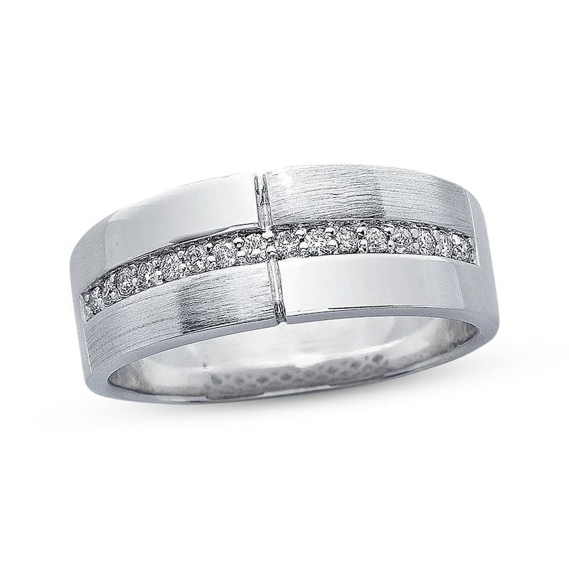 Main Image 1 of Previously Owned Men's Diamond Ring 1/4 cttw 14K White Gold