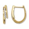 Thumbnail Image 1 of Previously Owned Diamond Hoop Earrings 1/4 ct tw 14K Yellow Gold