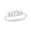 Previously Owned Three-Stone Diamond Engagement Ring 1/3 ct tw Round-cut 14K White Gold/Platinum