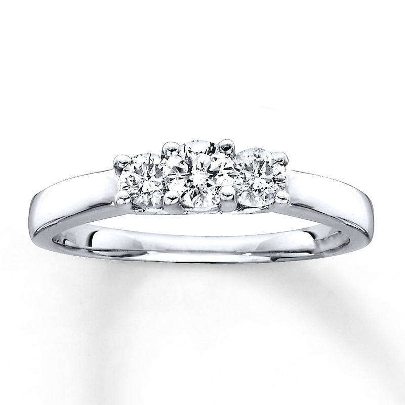 Previously Owned Ring 1/2 ct tw Diamonds 14K White Gold & Platinum