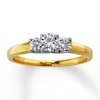 Thumbnail Image 1 of Previously Owned Ring 1/2 ct tw Diamonds 14K Yellow Gold & Platinum
