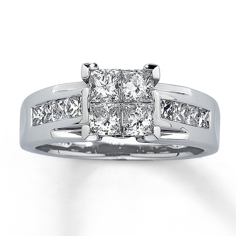 Main Image 1 of Previously Owned Diamond Ring 1-1/2 cts tw 14K White Gold