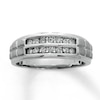 Thumbnail Image 0 of Previously Owned Men's Diamond Wedding Band 1/4 ct tw Diamonds Round-cut 10K White Gold