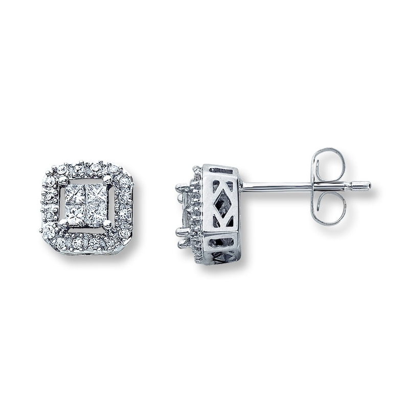 Main Image 1 of Previously Owned Earrings 1/4 ct tw Diamonds 10K White Gold