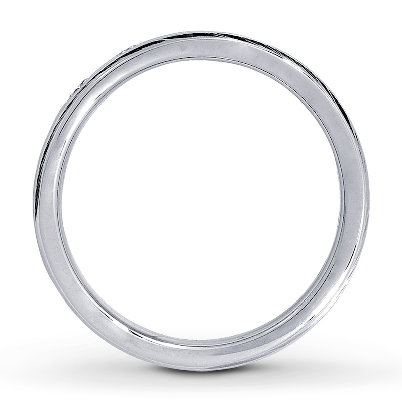 Main Image 2 of Previously Owned Men's Diamond Band 1 carat tw Round-cut 14K White Gold