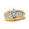 Thumbnail Image 1 of Previously Owned Diamond Engagement Ring 1-1/2 ct tw Marquise & Princess-cut 14K Yellow Gold