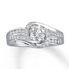 Thumbnail Image 0 of Previously Owned Engagement Ring 5/8 ct tw Round-cut Diamonds 14K White Gold