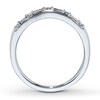 Thumbnail Image 2 of Previously Owned Diamond Band 1/4 ct tw Round & Baguette-Cut 14K White Gold