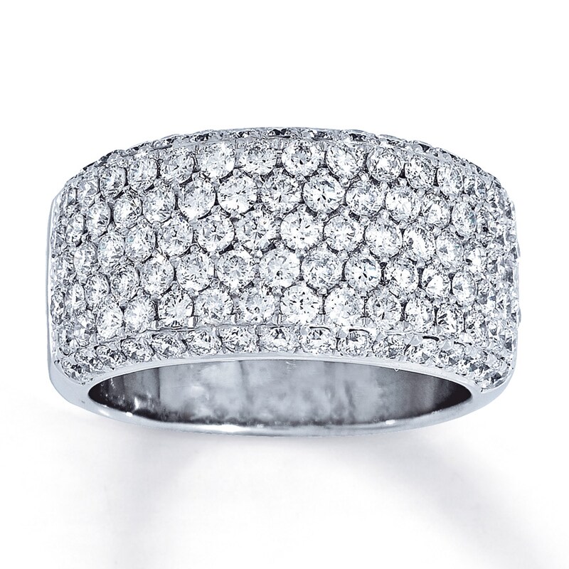 Main Image 1 of Previously Owned Diamond Anniversary Ring 2 ct tw Round-cut 14K White Gold