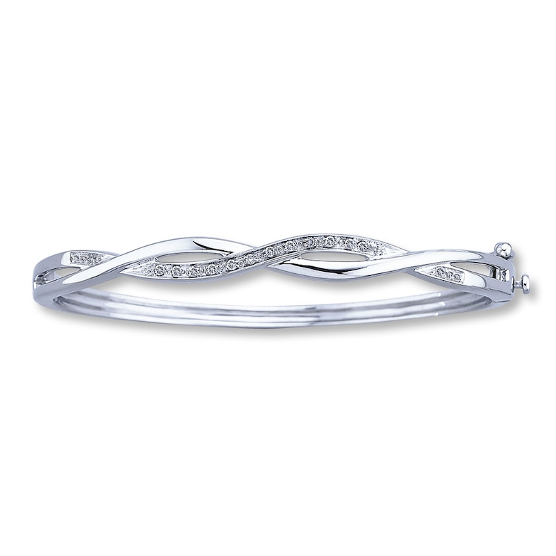 Main Image 1 of Previously Owned Bracelet 1/10 ct tw Diamonds Sterling Silver