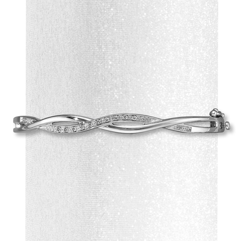 Main Image 2 of Previously Owned Bracelet 1/10 ct tw Diamonds Sterling Silver