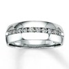 Thumbnail Image 1 of Previously Owned Men's Diamond Wedding Band 1/2 ct tw Round-cut 14K White Gold