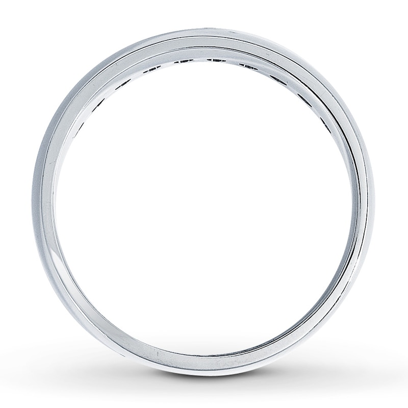 Main Image 2 of Previously Owned Men's Diamond Wedding Band 1/2 ct tw Round-cut 14K White Gold