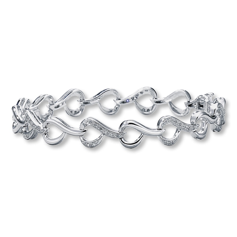Main Image 1 of Previously Owned Bracelet 1/5 ct tw Diamonds Sterling Silver