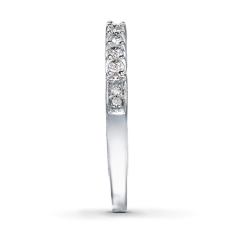 Main Image 3 of Previously Owned Diamond Anniversary Band 1/3 ct tw Round-cut 14K White Gold