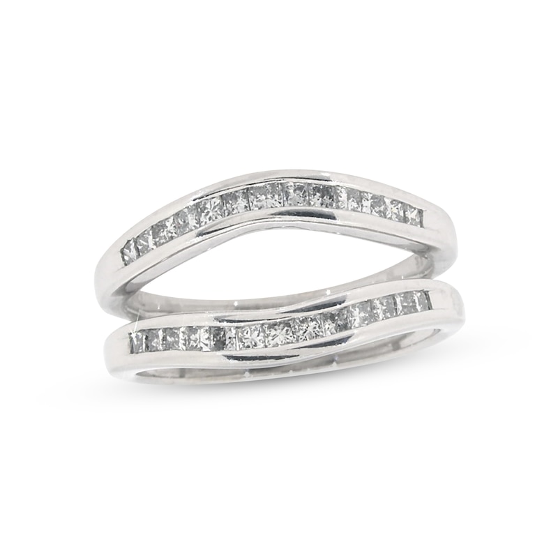 Previously Owned Diamond Enhancer Ring 1/2 ct tw Princess-cut 14K White ...