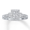 Thumbnail Image 0 of Previously Owned Engagement Ring 3/8 ct tw Princess & Round-cut Diamonds 10K White Gold