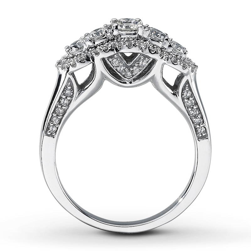 Main Image 2 of Previously Owned Diamond Anniversary Band 1 ct tw Round-cut 14K White Gold
