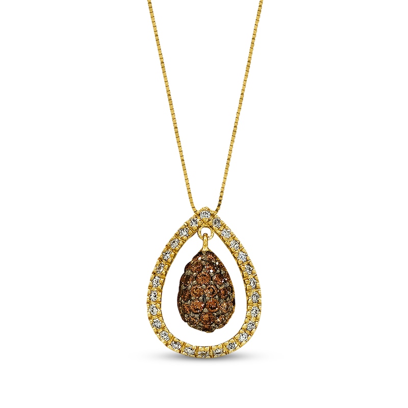 Previously Owned Le Vian Diamond Necklace 3/4 cttw Round-Cut 14K Honey Gold 18"