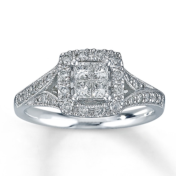 Previously Owned Ring 1/2 ct tw Diamonds 14K White Gold