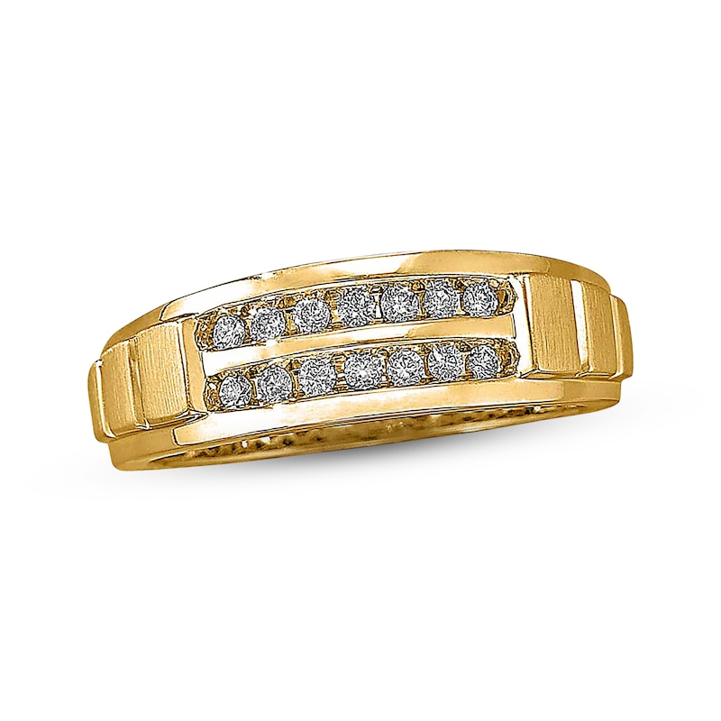 Main Image 1 of Previously Owned Diamond Men's Ring 1/4 ct tw 10K Yellow Gold