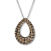 Thumbnail Image 1 of Previously Owned Le Vian Chocolate Diamonds 1 ct tw Necklace 14K Vanilla Gold 18"