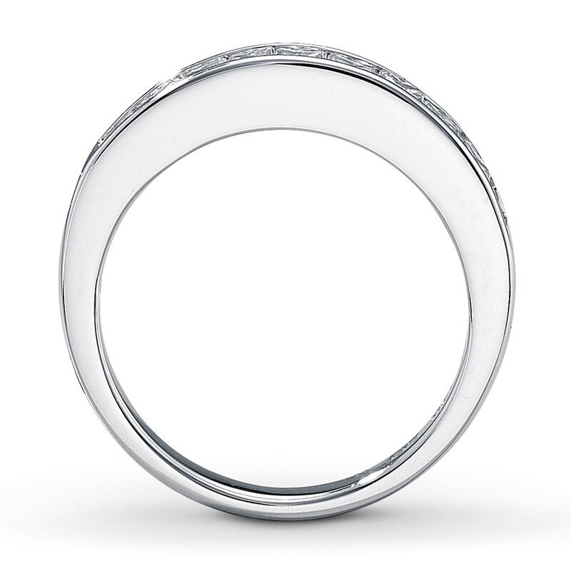 Main Image 2 of Previously Owned Wedding Band 7/8 ct tw Princess-cut Diamonds 14K White Gold