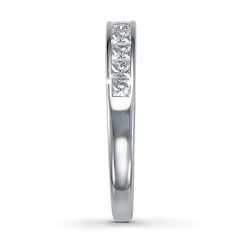 Main Image 3 of Previously Owned Wedding Band 7/8 ct tw Princess-cut Diamonds 14K White Gold