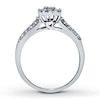 Thumbnail Image 1 of Previously Owned Diamond Promise Ring 1/2 ct tw Princess/Round 14K White Gold