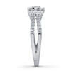 Thumbnail Image 2 of Previously Owned Diamond Promise Ring 1/2 ct tw Princess/Round 14K White Gold