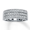 Thumbnail Image 0 of Previously Owned Anniversary Ring 1 ct tw Round-cut Diamonds 10K White Gold