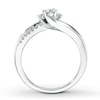 Previously Owned Engagement Ring 1/3 ct tw Princess & Round-cut Diamonds 10K White Gold