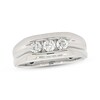 Thumbnail Image 1 of Previously Owned Men's Wedding Band 1/2 ct tw Round-cut Diamonds 14K White Gold