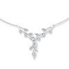 Thumbnail Image 1 of Previously Owned Diamond Necklace 1/2 ct tw Round-cut 14K White Gold 17"
