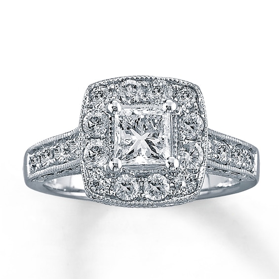 Previously Owned Ring 1-1/2 ct tw Diamonds 14K White Gold