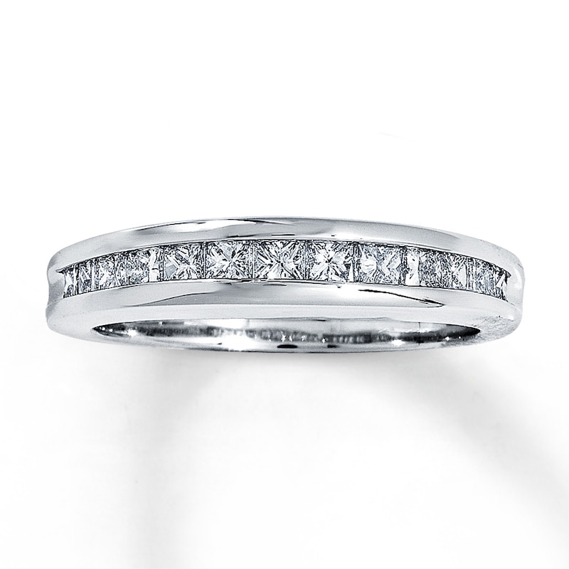 Previously Owned Anniversary Band 5/8 ct tw Princess-cut Diamonds 14K White Gold