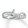 Thumbnail Image 0 of Previously Owned Diamond Promise Ring 1/4 ct tw Princess/Round 10K White Gold