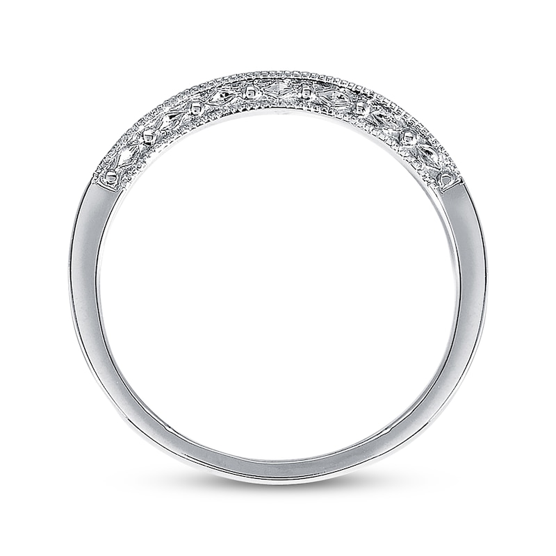 Main Image 2 of Previously Owned Wedding Band 1/8 ct tw Round-cut Diamonds 14K White Gold