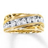 Thumbnail Image 1 of Previously Owned Men's Wedding Band 1/2 ct tw Round-cut Diamonds 14K Yellow Gold