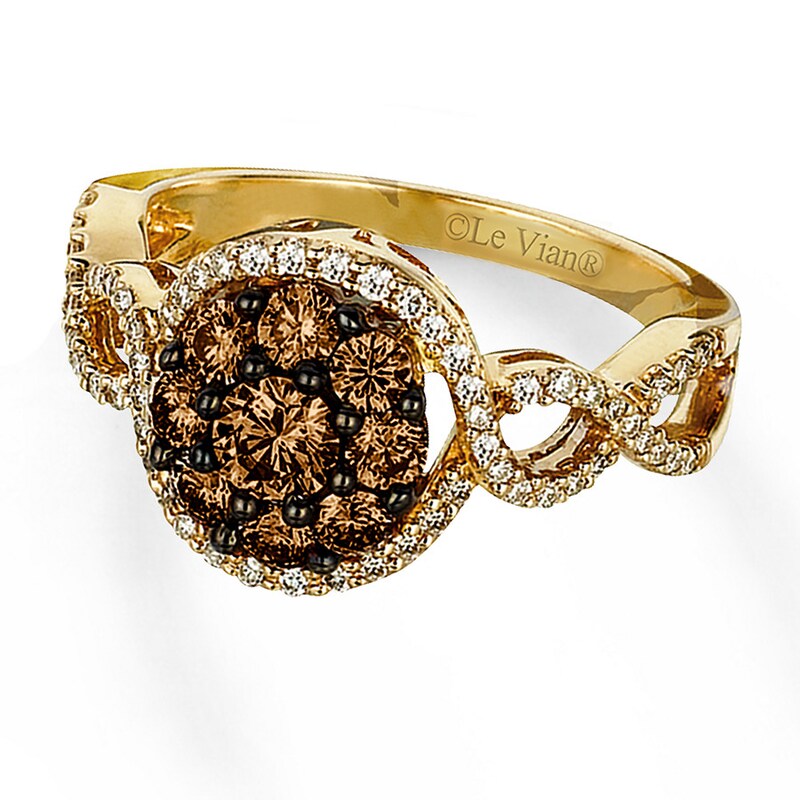 Previously Owned Le Vian Chocolate Diamond Ring 1 ct tw 14K Honey Gold